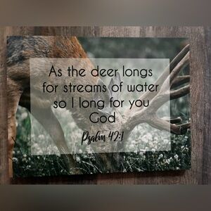 Deer Canvas Wall Art with Inspirational Quote